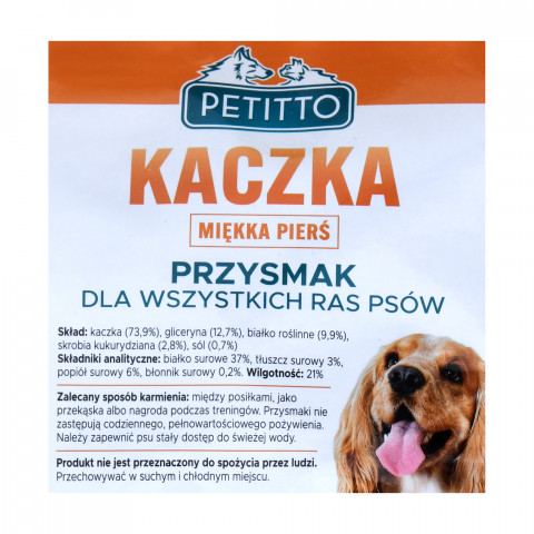 PETITTO Miękkie piersi z kaczki - przysmak dla psa - 500g - Galeria zdjęcie 4