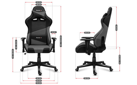 Fotel gamingowy Huzaro Force 6.2 Grey Mesh - Galeria zdjęcie 7