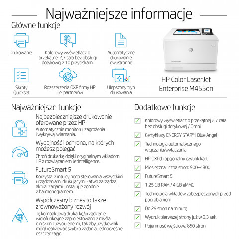 Drukarka HP Color LJ Pro M455DN - Galeria zdjęcie 7