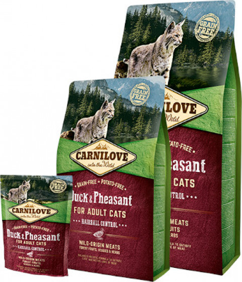 CARNILOVE Cat Hairball Control Kaczka i Bażant - sucha karma dla kota - 400g - Galeria zdjęcie 5