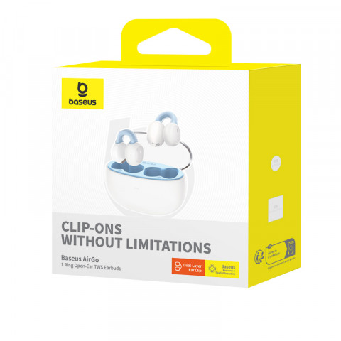 Słuchawki Baseus AirGo 1 Ring Open-Ear TWS (biały) - Galeria zdjęcie 6