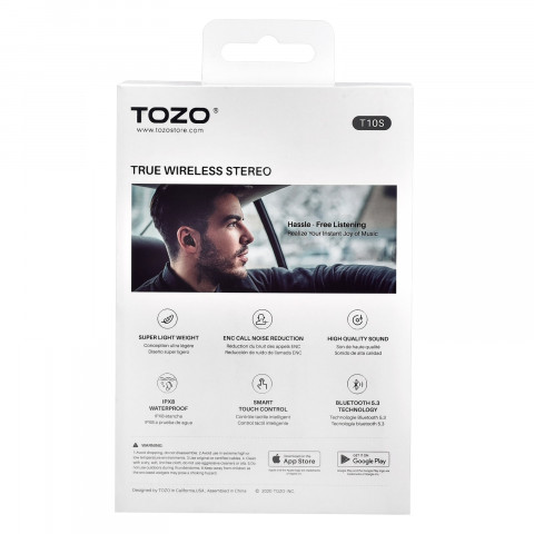 Słuchawki TWS TOZO T10S Black - Galeria zdjęcie 11