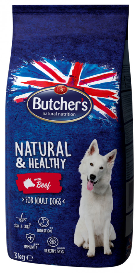 BUTCHER'S Natural&Healthy z wołowiną - sucha karma dla psa - 2x15kg - Galeria zdjęcie 2