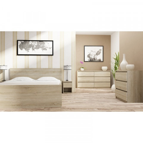 M3 MALWA KOMODA 3 SZUFLADY SONOMA - Galeria zdjęcie 4