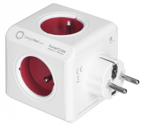 Allocacoc Przedłużacz PowerCube Original USB Red - Galeria zdjęcie 2