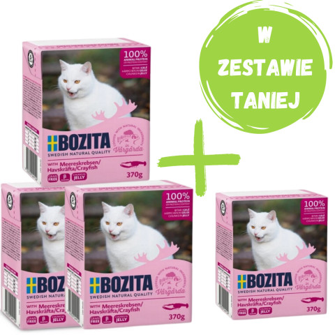 BOZITA Krewetki w sosie - mokra karma dla kota - 4x370g - Galeria zdjęcie 1