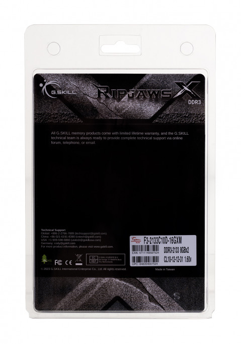 G.SKILL RIPJAWSX DDR3 2X8GB 2133MHZ CL10 XMP - Galeria zdjęcie 3