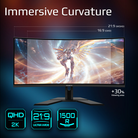 MONITOR GIGABYTE LED 34" G34WQCP 180Hz - Galeria zdjęcie 7