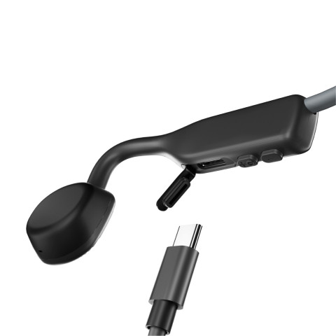 Słuchawki bezprzewodowe kostne Shokz OpenMove USB-C szare - Galeria zdjęcie 4