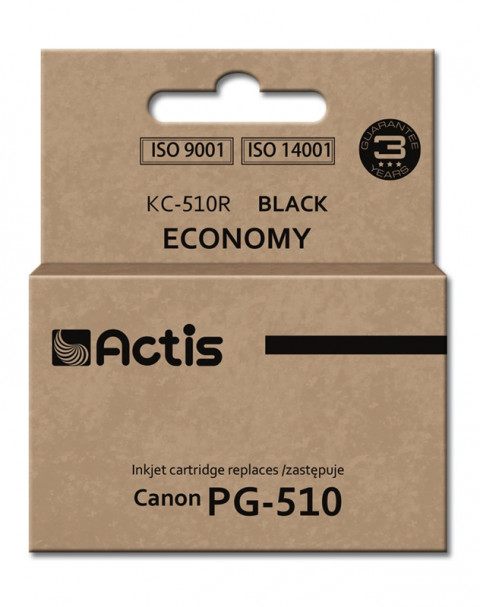 Actis KC-510R Tusz do drukarki Canon, Zamiennik Canon PG-510; Standard; 12 ml; czarny. - Galeria zdjęcie 1