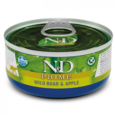FARMINA N&D Prime Boar & Apple Adult - sucha karma dla kota - 5kg + mokra karma - 2x70g GRATIS - Galeria zdjęcie 3