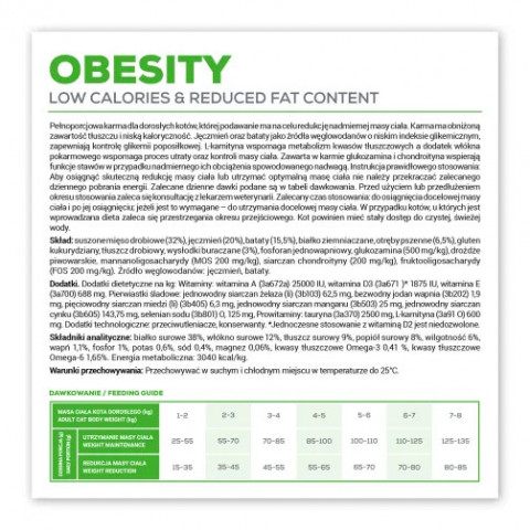 VET EXPERT Veterinary Diet Obesity Cat - sucha karma dla kota - 2kg - Galeria zdjęcie 4