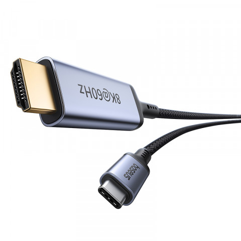 Kabel Baseus High Definition USB C-HDMI 8K 1,5m (czarny) - Galeria zdjęcie 2