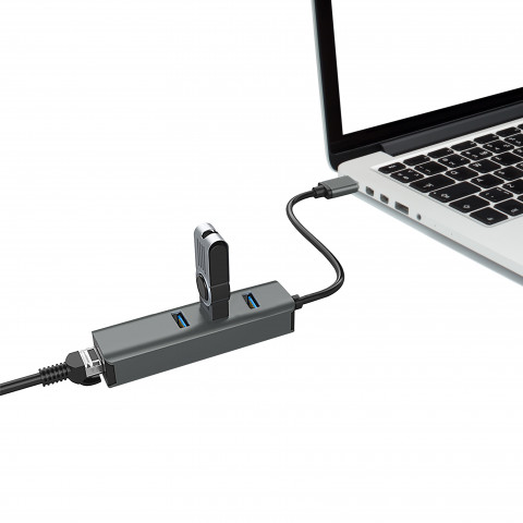 VAKOSS HUB USB 3.0 ETHERNET TC-4502X - Galeria zdjęcie 4