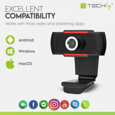 TECHLY KAMERA USB INTERNETOWA FULLHD 1080P Z MIKRO - Galeria zdjęcie 13