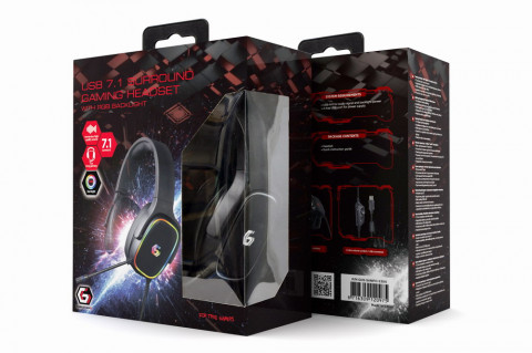 GEMBIRD GAMINGOWY ZESTAW SŁUCHAWKOWY 7.1 RGB, USB - Galeria zdjęcie 5