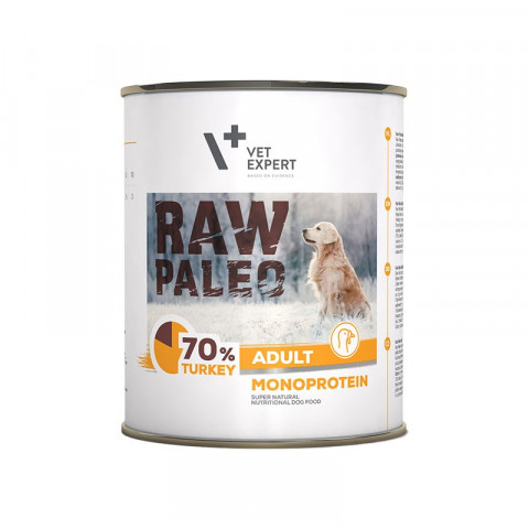 VET EXPERT Raw Paleo Adult Monoprotein Indyk - mokra karma dla psa - 800g - Galeria zdjęcie 1