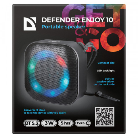 DEFENDER GŁOŚNIK ENJOY 10 BLUETOOTH CZARNY - Galeria zdjęcie 3