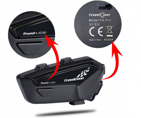 Interkom motocyklowy FreenConn FX Pro V2 EU MESH - Galeria zdjęcie 5