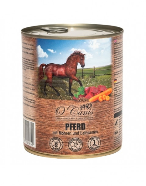 O'CANIS Konina z warzywami i siemieniem - mokra karma dla psa - 6x800 g - Galeria zdjęcie 2