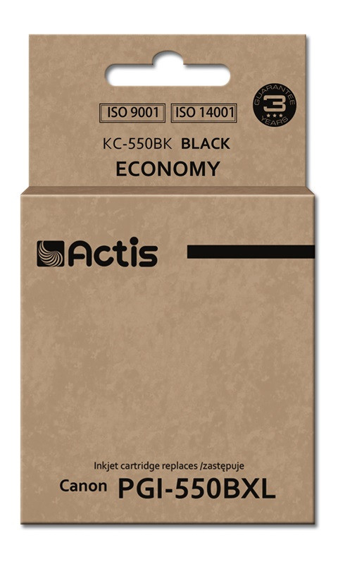 Actis KC-550Bk Tusz do drukarki Canon, Zamiennik Canon PGI-550BK; Standard; 23 ml; czarny. - Galeria zdjęcie 1