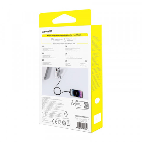 Kabel Baseus Dura Typ C 20W 1m (czarno-złoty) - Galeria zdjęcie 6