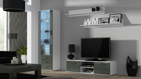 Witryna SOHO S1 biały/ szary połysk - Galeria zdjęcie 2