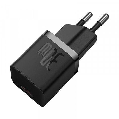 Ładowarka Baseus GaN5 mini 1C 30W EU+kabel USB-C (cluster black) - Galeria zdjęcie 4