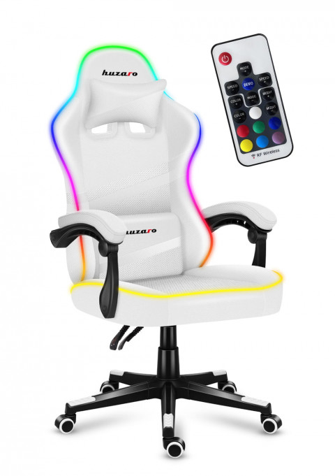 Fotel gamingowy Huzaro Force 4.4 RGB White - Galeria zdjęcie 1