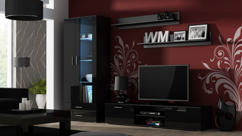 Witryna SOHO S6 2D2S czarny/ czarny połysk - Galeria zdjęcie 3