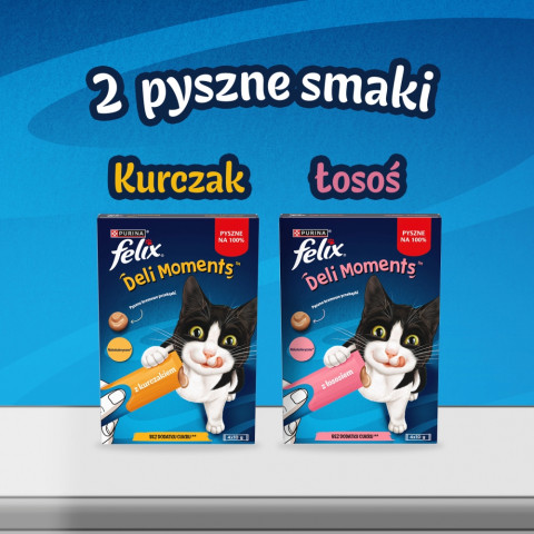 PURINA Felix Deli Moments Łosoś - przysmak dla kota - 4x10g - Galeria zdjęcie 5