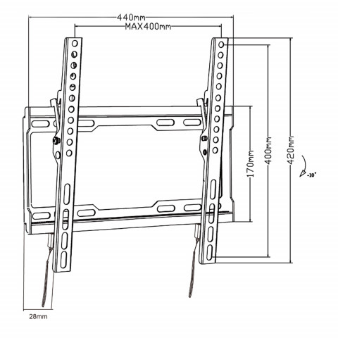 MACLEAN UCHWYT DO TV 32-70", 45KG 400X400 MC-412 - Galeria zdjęcie 5