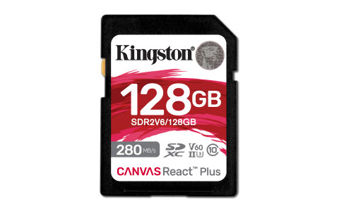 KINGSTON microSDXC Canvas 128GB React Plus UHS-II 280R/100W U3 V60 for Full HD/4K - Galeria zdjęcie 1