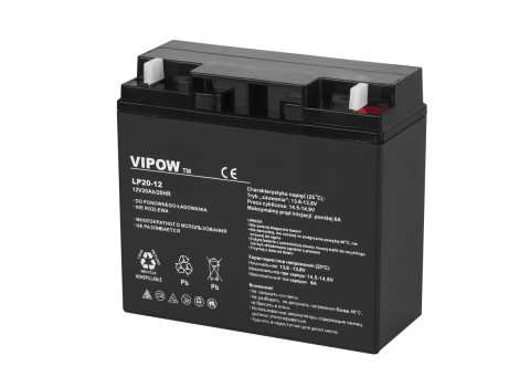 Akumulator żelowy VIPOW 12V 20Ah - Galeria zdjęcie 1