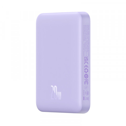 Powerbank Baseus Magnetic Mini Air Wireless 10000mAh 20W+kabel USB C-USB C (fiolet) - Galeria zdjęcie 5