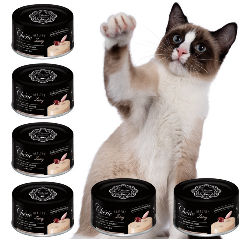 CHERIE Mus z kurczaka - mokra karma dla kota - 6x80g - Galeria zdjęcie 1