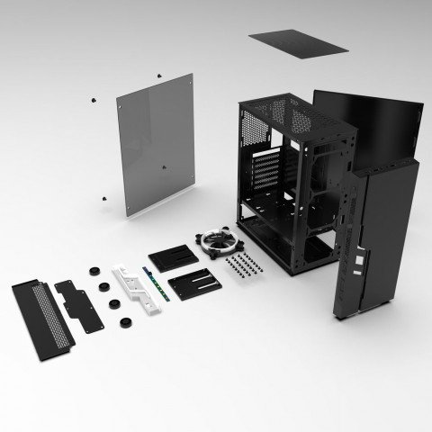 GEMBIRD OBUDOWA FORNAX 2000RGB MIDI-TOWER, USB 3.0 - Galeria zdjęcie 4
