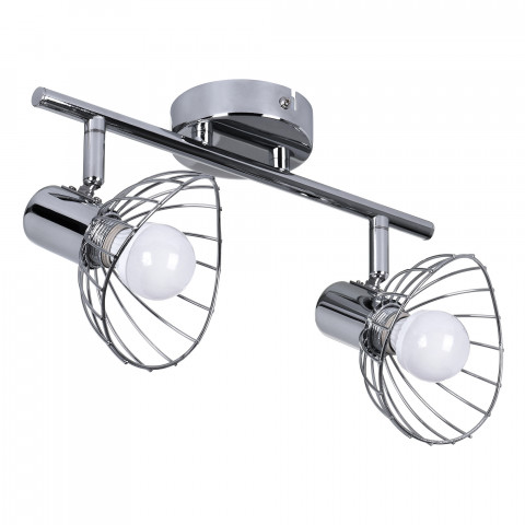 Listwa reflektorowa podwójna sufitowa ścienna chrom Activejet GIZEL kinkiet E14 do salonu - Galeria zdjęcie 2