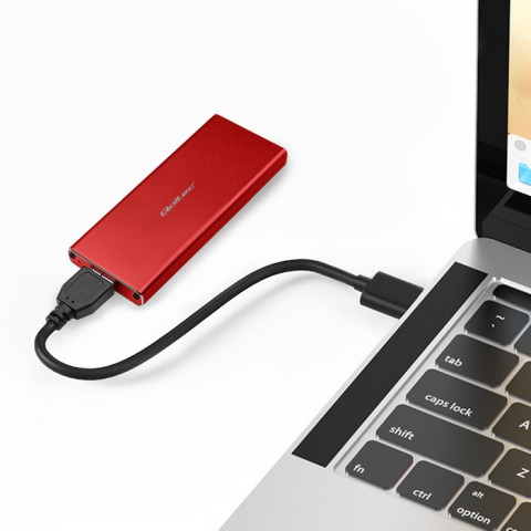 QOLTEC OBUDOWA NA DYSK M.2 SSD | SATA | NGFF | USB - Galeria zdjęcie 3