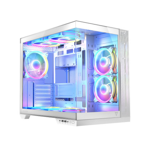 MODECOM OBUDOWA VOLCANO PANORAMA ARGB 7F MIDI WHT - Galeria zdjęcie 1