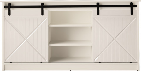 Komoda 160x80x35 GRANERO biały/biały połysk - Galeria zdjęcie 1