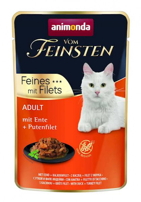 ANIMONDA vom Feinsten Kaczka, filet z indyka - mokra karma dla kota - 85 g - Galeria zdjęcie 1