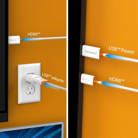 Nadajnik i odbiornik audio/video bezprzewodowy j5create ScreenCast HDMI™ Wireless Display; kolor biały JVAW56-N - Galeria zdjęcie 9