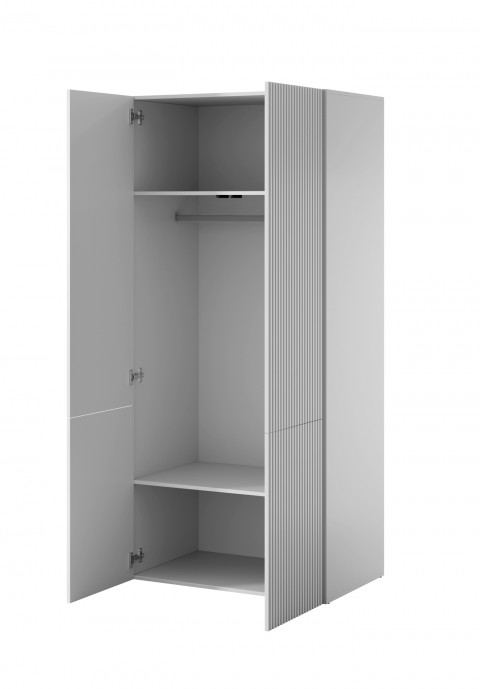 Szafa PAFOS 2D 90x55,5x198,5 biały mat - Galeria zdjęcie 2