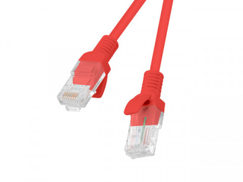 PATCHCORD KAT.5E UTP 1.5M CZERWONY FLUKE PASSED LANBERG 10-PACK - Galeria zdjęcie 1