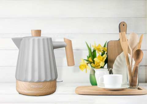 Czajnik elektryczny ceramiczny szary RK0091 CONCEPT - Galeria zdjęcie 7