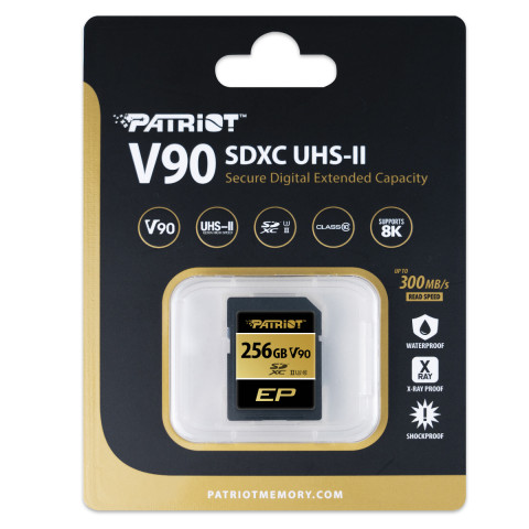 Patriot SDXC 256GB EP V90 300/260 MB/s UHS-II U3 Class10 - Galeria zdjęcie 3
