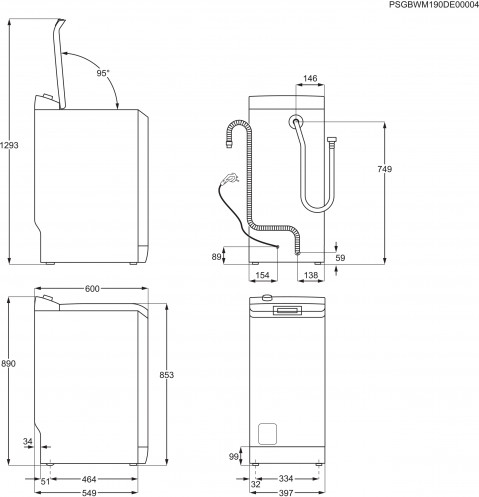 Pralka ELECTROLUX EW2TN5261FP TimeCare 6kg 1200obr/min - Galeria zdjęcie 2