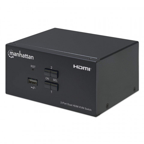 MANHATTAN PRZEŁĄCZNIK KVM HDMI/USB 2X1 DUAL-MONITO - Galeria zdjęcie 1