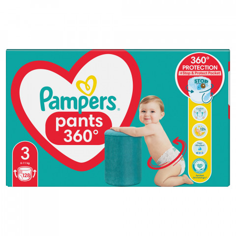 PAMPERS Pieluchomajtki MB Rozm 3, 6-11kg, 128szt - Galeria zdjęcie 6
